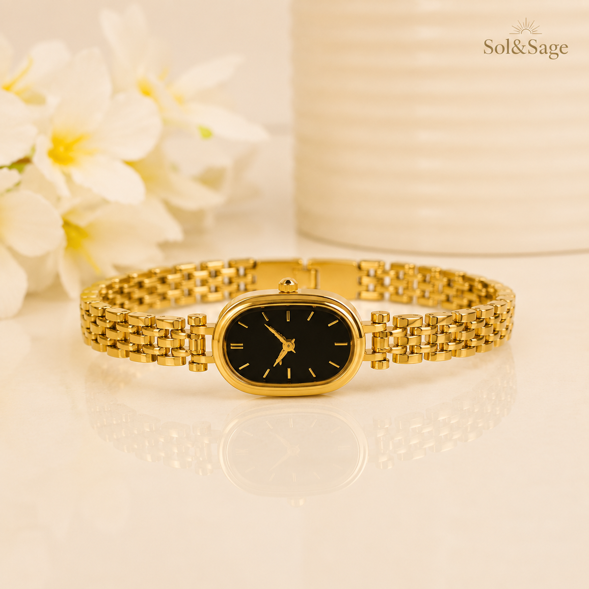 Roman Dial Cuff Bracelet