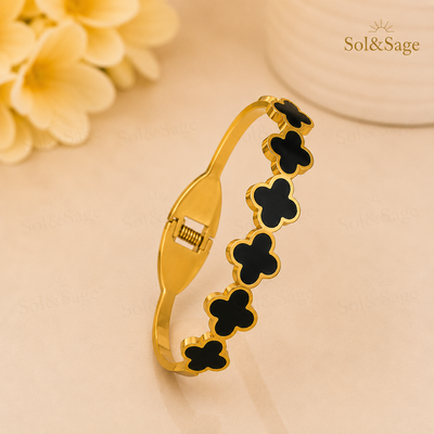 Black Clover Cuff Bracelet