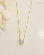 Classic Solitaire Crystal Pendant Necklace - Sol&Sage