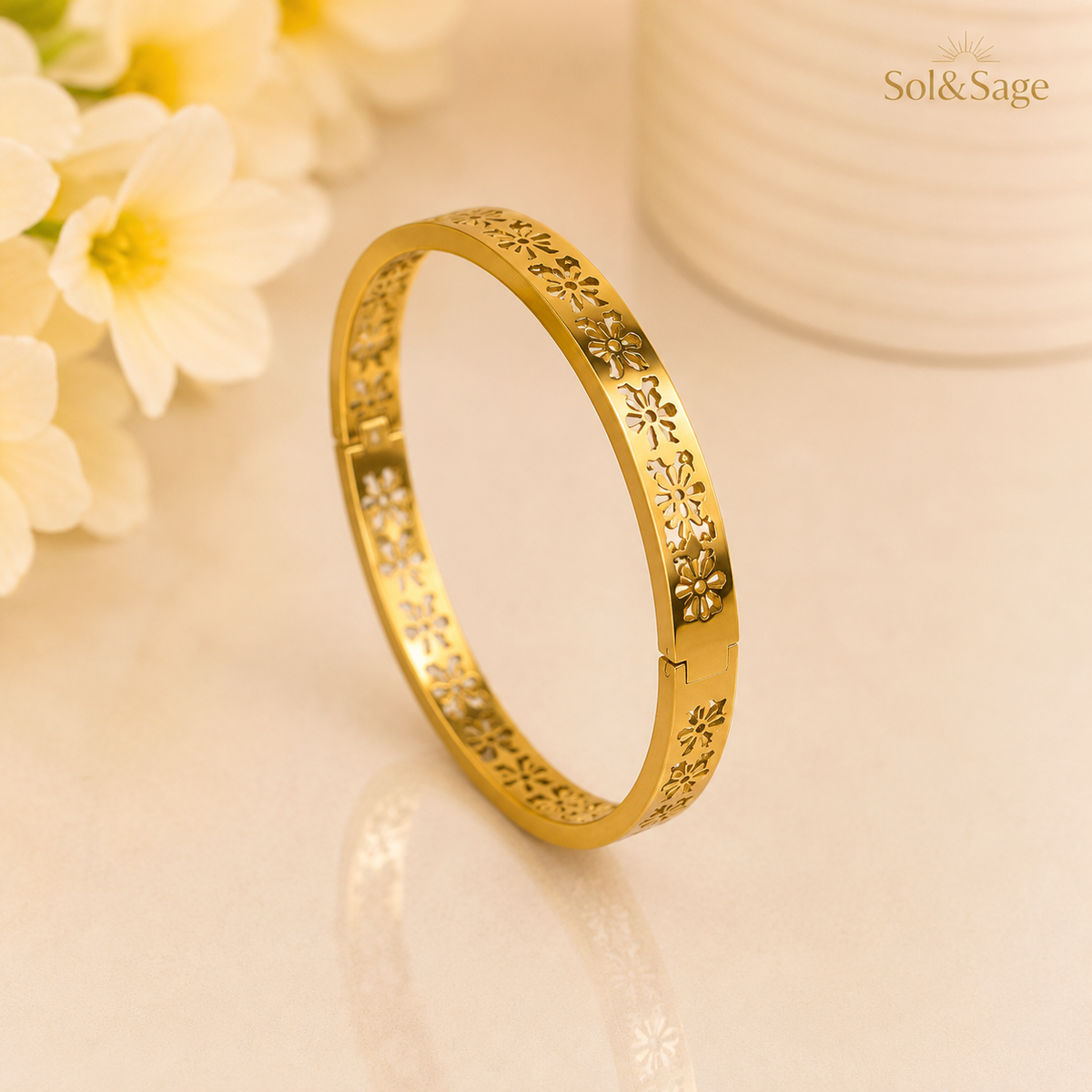 Floral Cutwork Bracelet