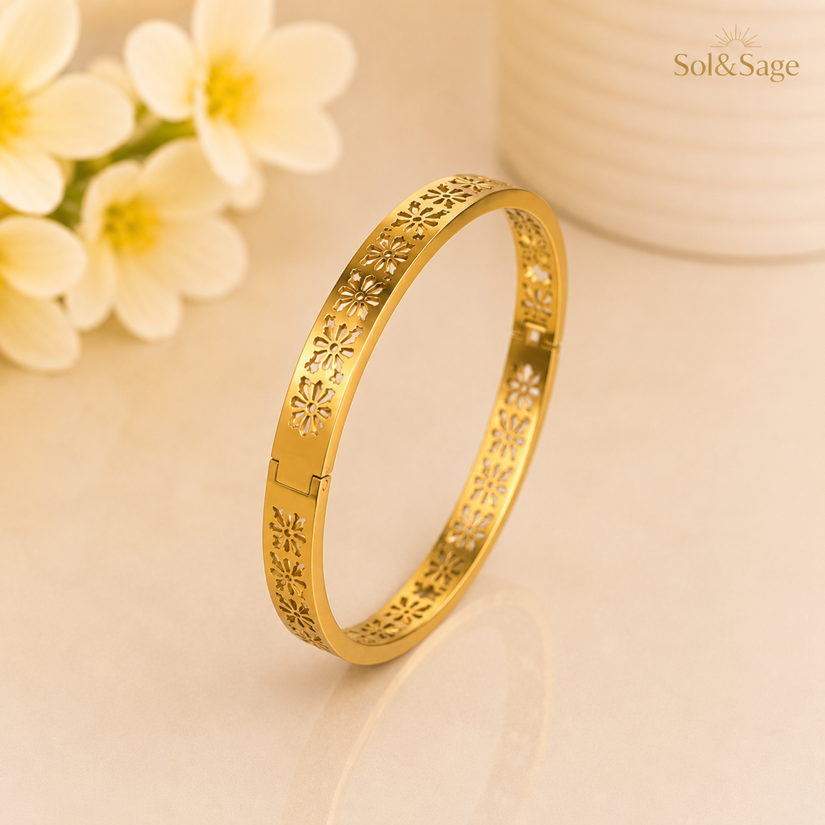 Floral Cutwork Bracelet