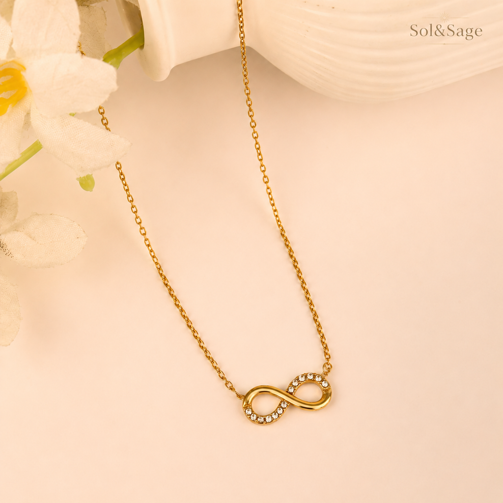 Infinity Crystal Necklace - Sol&Sage
