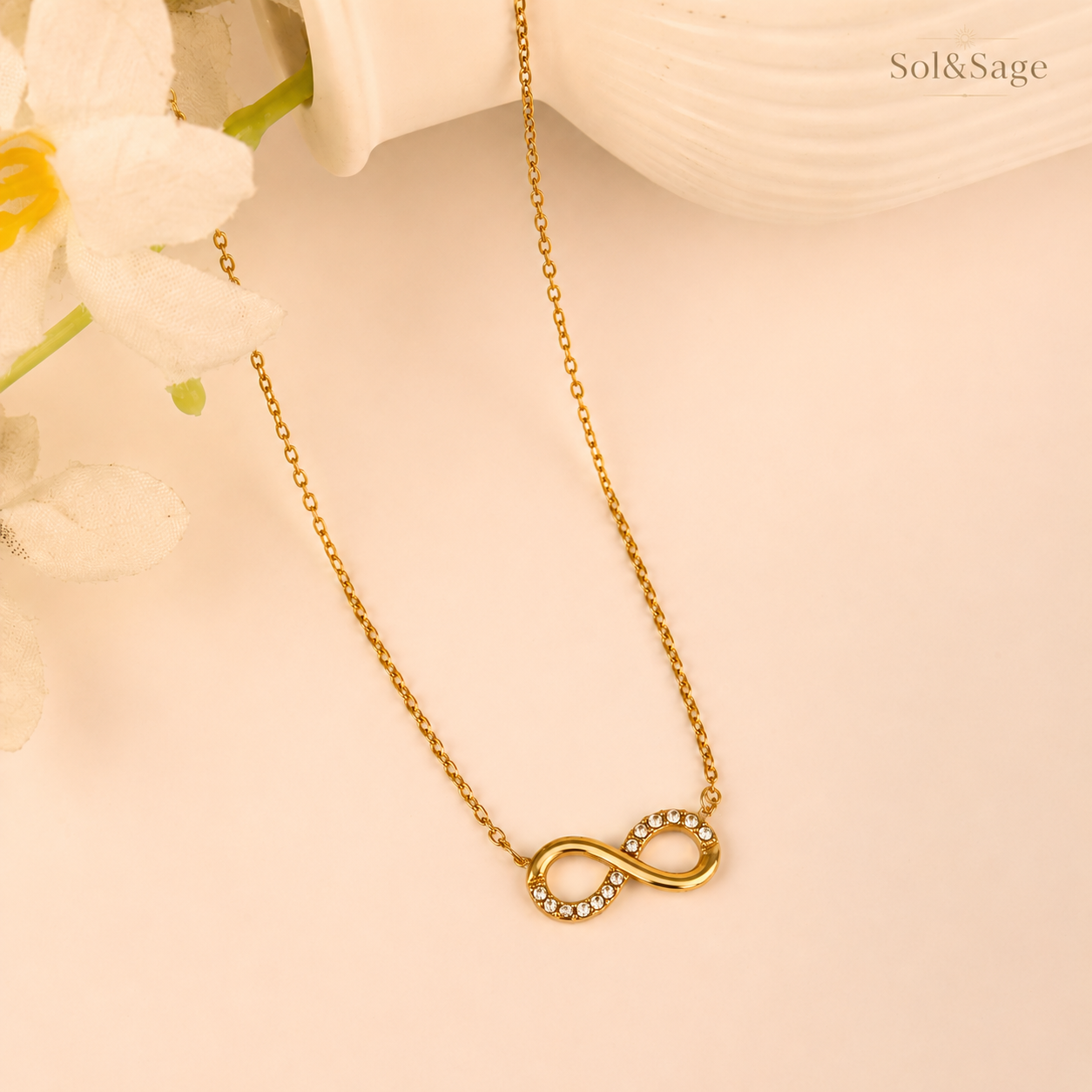 Infinity Crystal Necklace - Sol&Sage