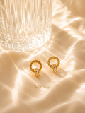Roman Numeral Crystal Hoop Earrings –Sol&Sage