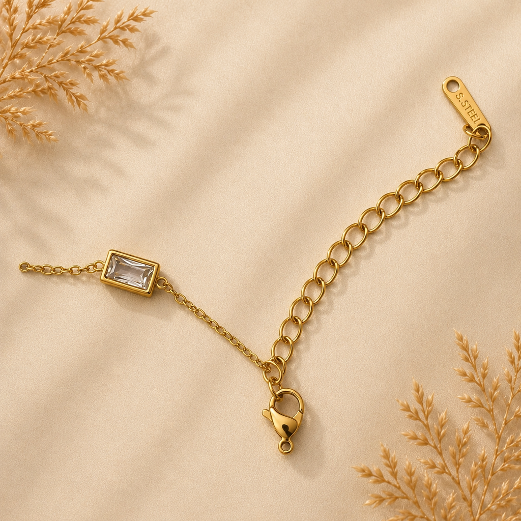 Baguette Crystal Link Bracelet