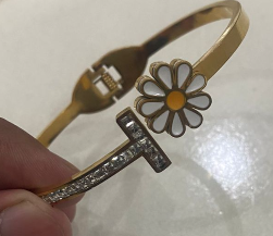 Daisy &amp; Crystal Open Cuff Bracelet – Sol&Sage