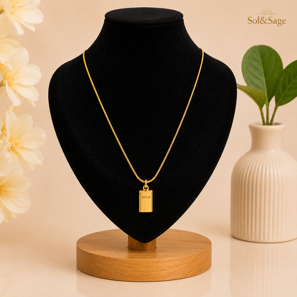 Minimalist Bar Pendant Necklace